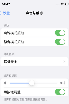 定边苹果锁屏维修分享iPhone锁屏时声音忽大忽小调整方法