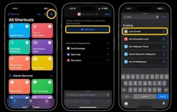 定边苹果14锁屏维修店分享iPhone14升级iOS16.4后如何创建锁屏快捷方式 