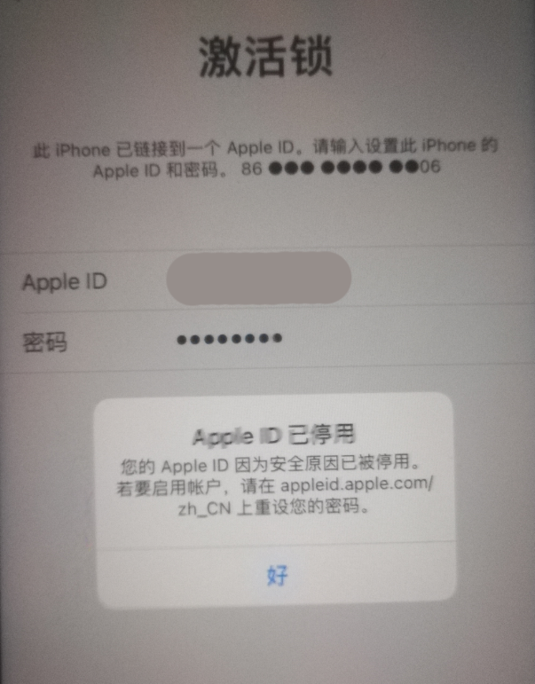 定边苹果手机维修分享iPhone 12 出现提示“Apple ID 已停用”怎么办 